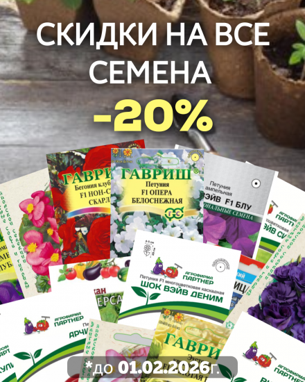Скидки на все семена